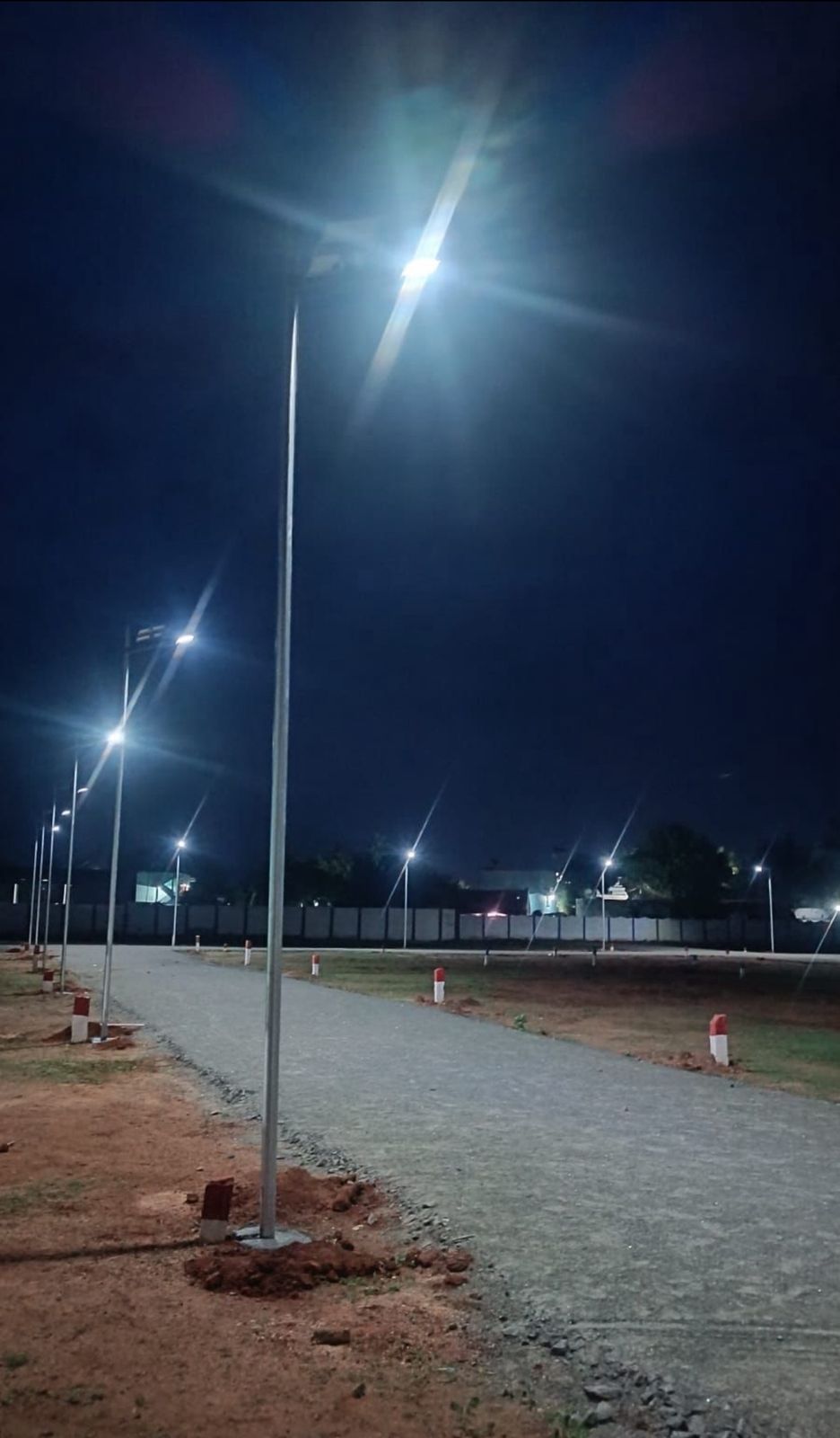 Solar lighting on school campus